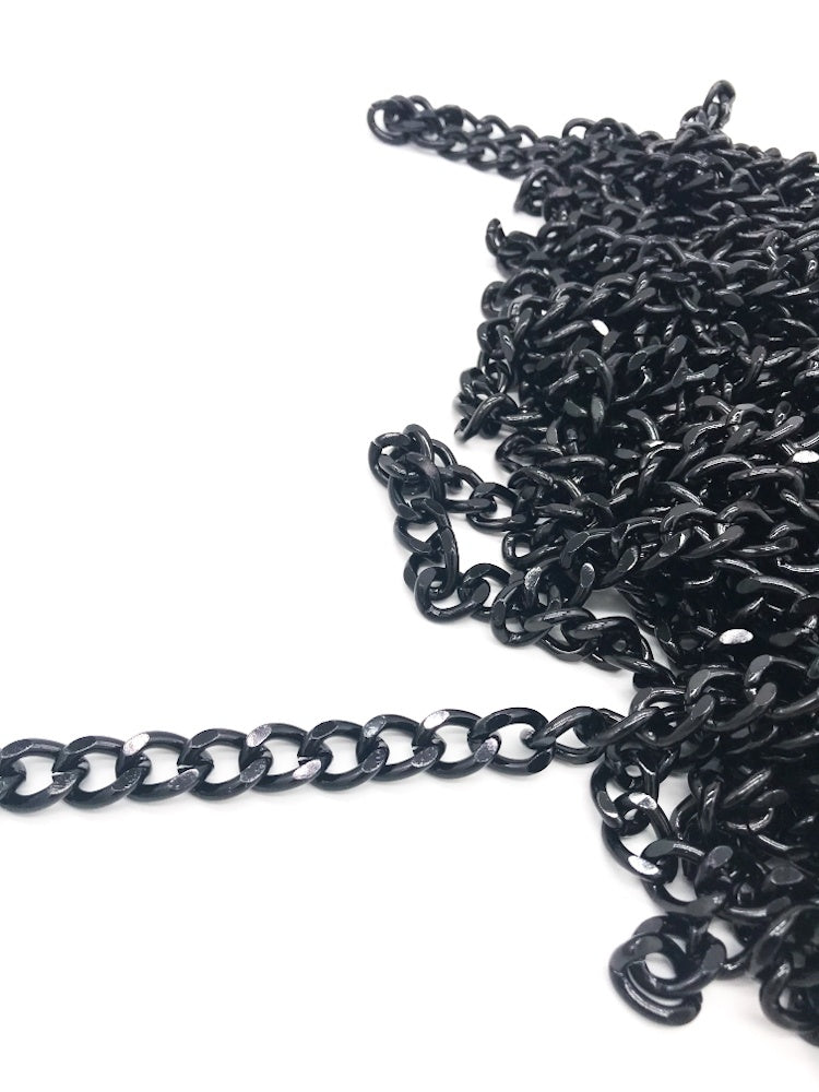 CATENA NERA MAGLIA SQUADRATA