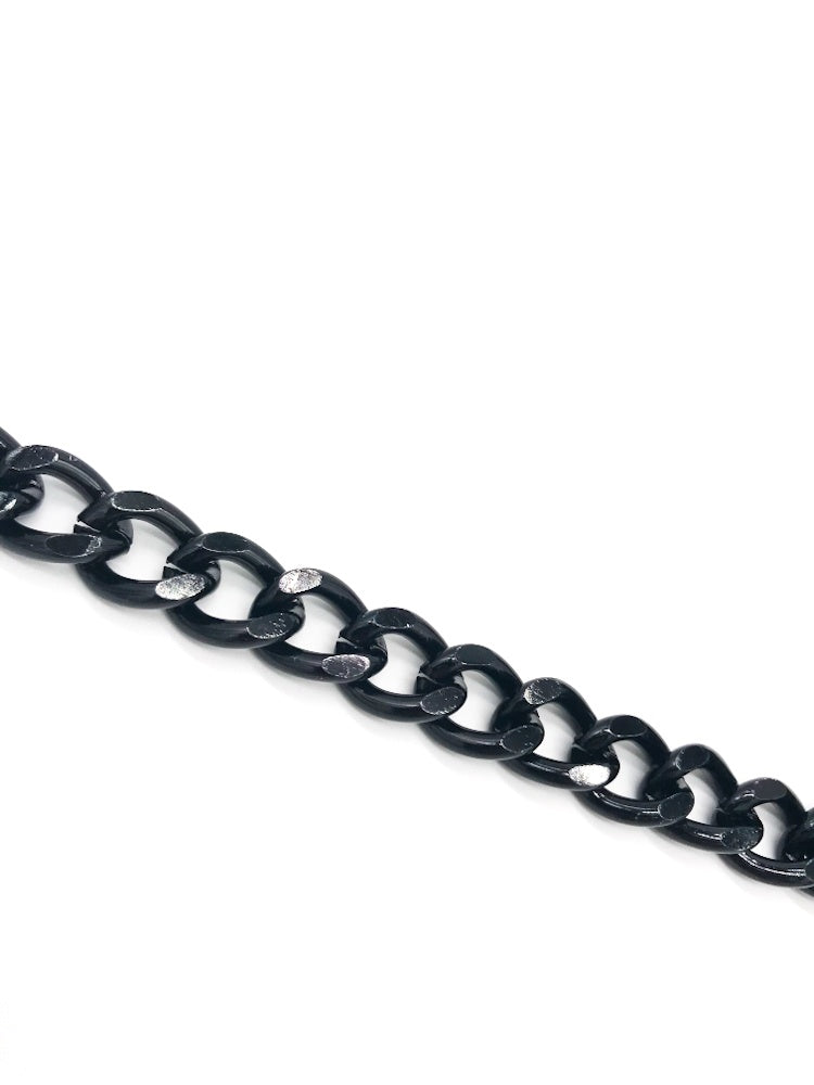 CATENA NERA MAGLIA SQUADRATA